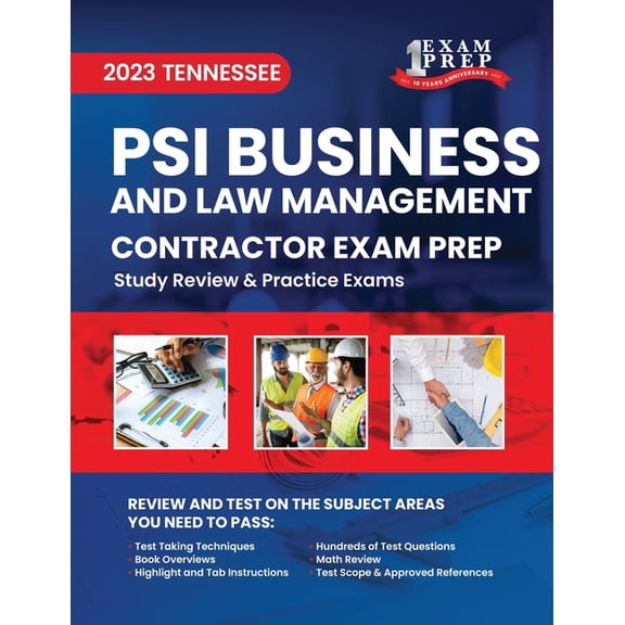 2023 Tennessee Contractor Business and Law Management Exam Prep: 2023 Study Review & Practice Exams (Paperback)