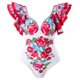 thumbnail image 3 of Traje de baño de una pieza para mujer, conjunto de bikini para mujer, moda retro, estampado floral, traje de baño de una pieza ajustado para mujer con vestido, traje de baño para mujer, 3 of 8