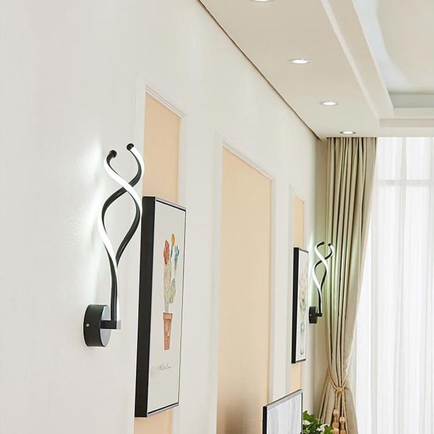 Lámpara de Pared LED, Lámpara de Pared LED Moderna de tres Decorativa para Interiores para Sala de , Pasillo, Escaleras, , Decoración Negro Salvador luces de pared