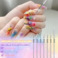 thumbnail image 5 of RAGUPEL 6Pcs Nail Liner Brush Includes Sizes 5/7/9/11/20/25mm Nail Art Brush The Non-Slip Grip Design Makes It Simple to Use Nail Art Tools Thin Nail Art Brush, 5 of 7