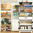 thumbnail image 5 of Fluted Kitchen Pantry Cabinet - 71" Tall Versatile Storage Cabinets with LED Sensor Light, 6 Door Shevles, 5 Layers Roomy Storage Shelves for Dining Room, Bathroom, Utility Room, 5 of 9