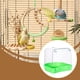 thumbnail image 5 of Baño para pájaros para jaula, accesorio de juguete colgante para baño de pájaros, ducha transparente para loros y periquitos. Verde, 5 of 8
