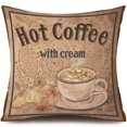 thumbnail image 1 of Linen Square Throw Pillow Cover Retro Printing For Couch Sofa Bedroom, 1 of 4