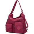 thumbnail image 2 of LHSHID Women’s Shoulder Bag Backpack Nylon Handbag Waterproof Tote Bag for Work, 2 of 7