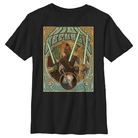 Boy's Star Wars The High Republic Jedi There Is No Fear Team  Graphic Tee Black Large