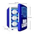 thumbnail image 3 of Bud Light Mini Refrigerador para Bebidas de 6 Latas/4 Litros de Capacidad, MIS137BULT, Azul, 3 of 5