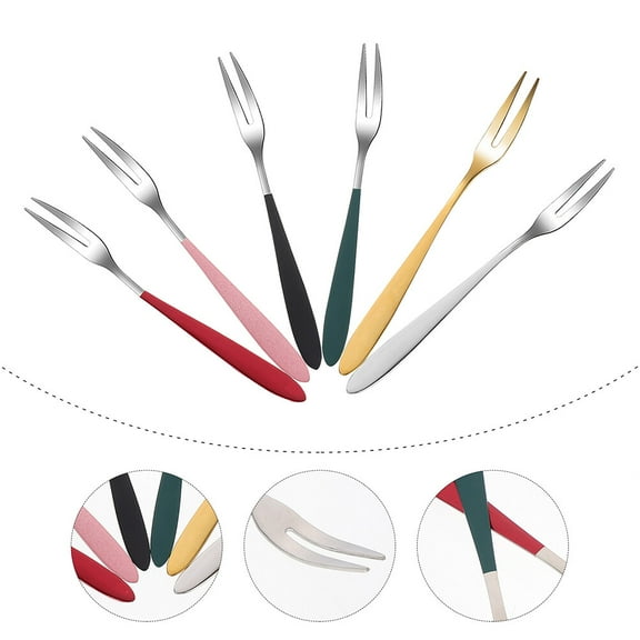 GOOHOCHY  12 Pcs Mini Forks Appetizers Snacks Dishwasher Small Charcuterie