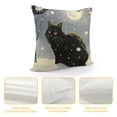 thumbnail image 4 of Orinice Cute Cat Graphic Decorative Throw Pillow Cover for Home Couch Living Room Bed Sofa - High-Quality Winter Home Decor 1PC 24x24in, 4 of 5