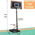 NiamVelo Adjustable Basketball Hoop with Stand & Wheels, Indoor/Outdoor