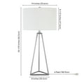 thumbnail image 7 of Evelyn&Zoe Gio 26.13" Tall Table Lamp with Fabric Shade in Brushed Nickel/White, 7 of 7