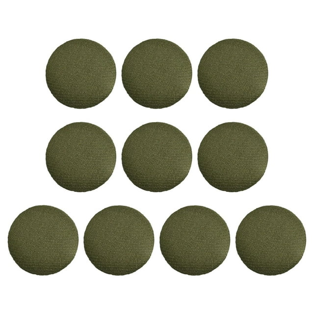 10 Pcs Boutons Recouverts de Tissu 20mm pour Chemises Manteaux Robe Formelle Verte