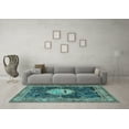 thumbnail image 3 of Ahgly Company Indoor Square Persian Light Blue Traditional Area Rugs, 8' Square, 3 of 4