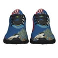 thumbnail image 5 of Maine Stte Chickadee Bird and Pine Cone Shoes Sneakers Black Size 8, 5 of 7