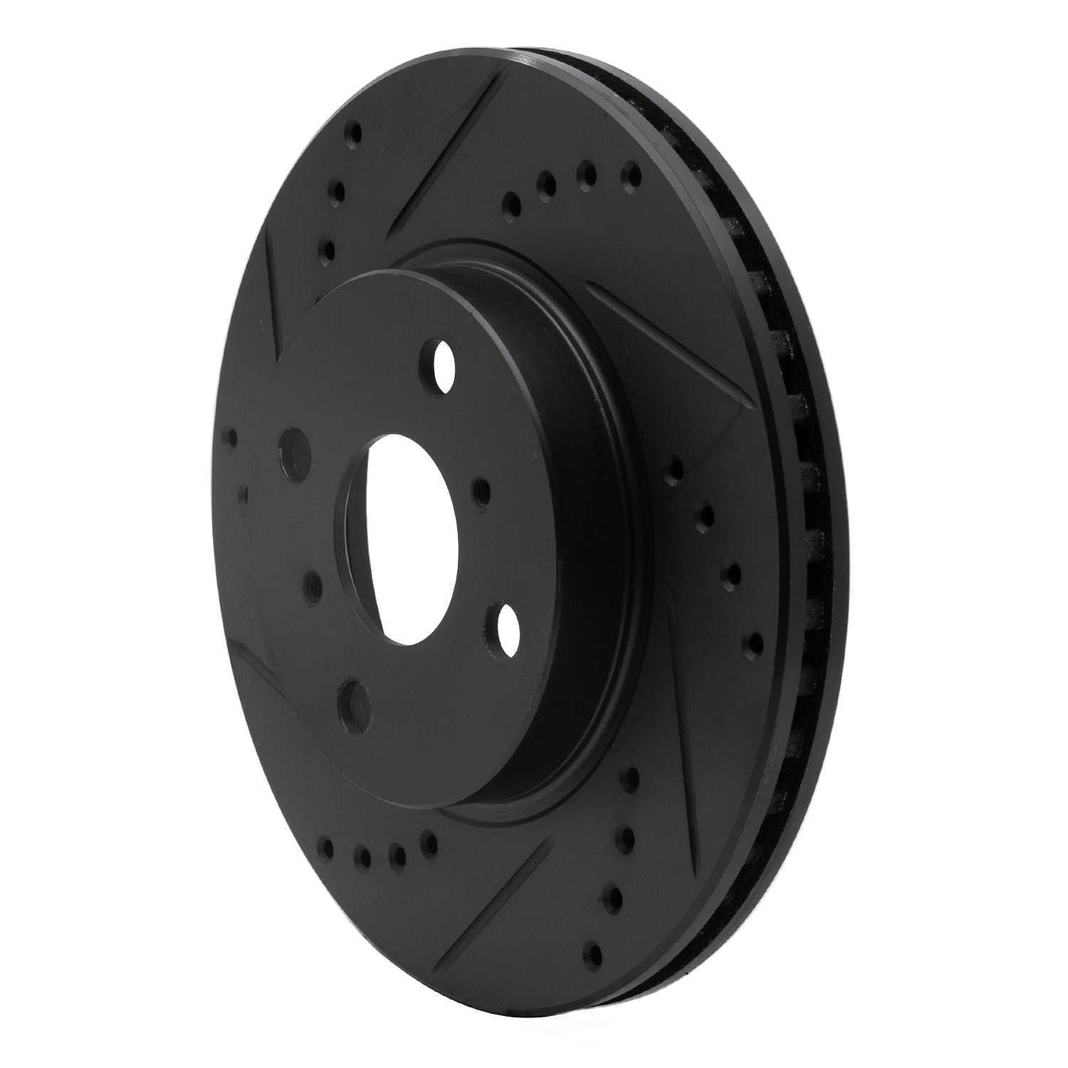 Dynamic Friction Company 633-76078L DFC Brake Rotor - Drilled And Slotted - Black
