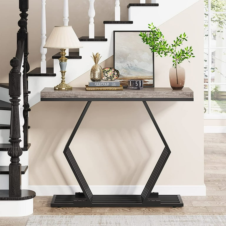 Black farmhouse entry table deals