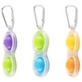 thumbnail image 2 of Fat Brain Toys Simpl Dimpl Clear 3 Pack - Popping Fidget Keychains, Kids & Adults, 2 of 6