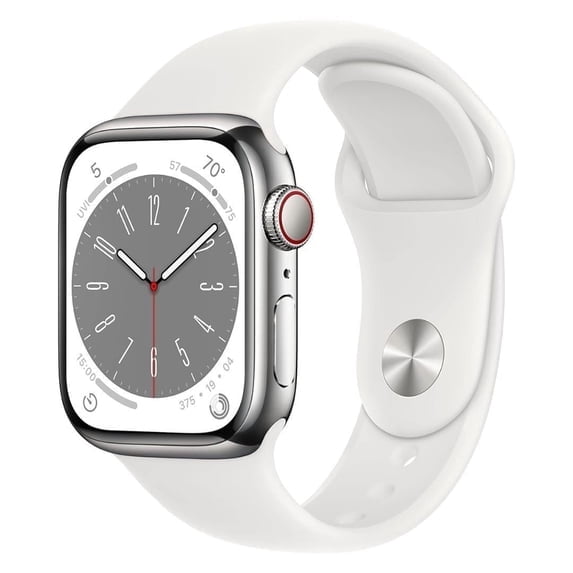 Apple Watch Series 8 41mm GPS - Aluminum Case - White Sport Band (2022) - Silver
