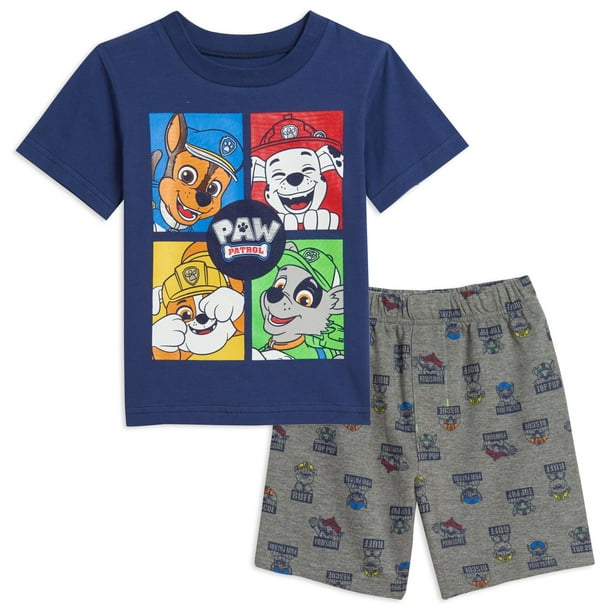Paw Patrol Chase Marshall Rubble Little Boys T-Shirt and French Terry ...