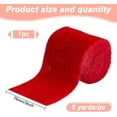 thumbnail image 2 of 5 Yards Red Velvet Ribbon 3 Inch Wide Frayed Velvet Ribbon Wire Edge Trim Handmade Fringe Fabric Ribbon for Gift Wrapping Christmas Indoor Outdoor Decor Wedding Party DIY Colorful, 2 of 7