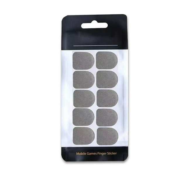 Methold Paquete de 100 pegatinas para las yemas de los dedos del juego, pegatina para juegos con pantalla táctil transpirable, accesorios para Videojuegos y accesorios Gris