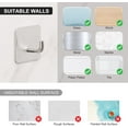 thumbnail image 6 of Adhesive Hooks Heavy Duty Stick on Wall Towel Door Waterproof Stainless Steel Holders for Hanging Clothes Bathroom Hook 4 Pack, 6 of 10