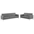 thumbnail image 1 of Loft Tufted Upholstered Faux Leather Sofa and Loveseat Set-EEI-4106, 1 of 7