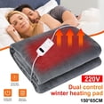 thumbnail image 2 of 150x65cm Electric Blanket 220V/110V Heated Throw Blanket Flannel Blanket Mattress 2 Heat Settings with Switch Winter Body Warmer, 2 of 5