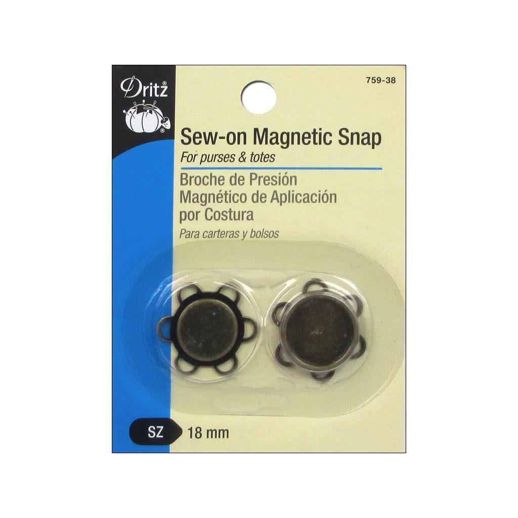 Dritz Flower Sew-On Magnetic Snap, Antique Brass