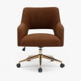 thumbnail image 3 of WestinTrends Swivel Vanity Office Chair with Wheels (Set of 2), Rust Orange, 3 of 12
