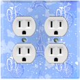 thumbnail image 1 of Metal Light Switch Plate Cover Romantic Paris  Eiffel Tower Bicycle Cupid Blue PRS018, 1 of 13