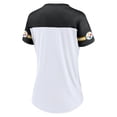 thumbnail image 3 of Women's Fanatics Branded White Pittsburgh Steelers Dueling Slant V-Neck Lace-Up T-Shirt, 3 of 3
