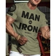 thumbnail image 2 of GYMISH Man Vs. Iron Workout T-Shirt for Men, Funny Gym Shirt, Lifting Tee, Deadlift T-Shirt, Men's Gym Shirts, Workout Tops, Powerlifting & Bodybuilding Tee, 2 of 5