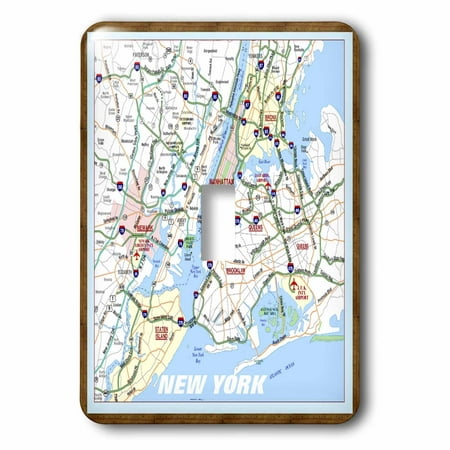 3dRose Framed NYC Boroughs - Single Toggle Switch