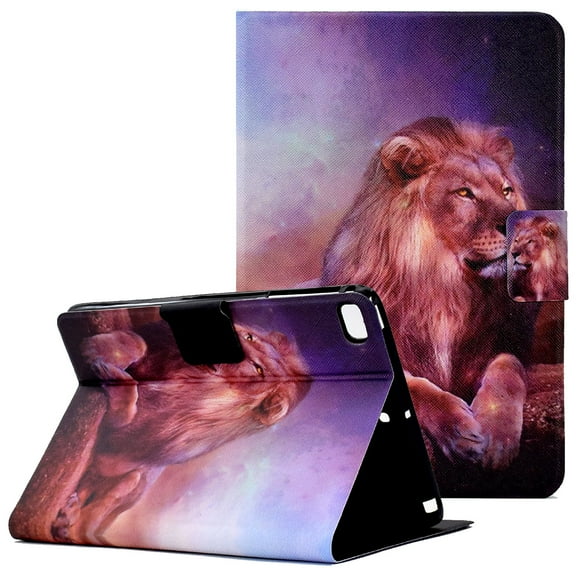 iPad 9.7" 2018/2017 Case for iPad Air 2/ Air 1, Allytech Smart Card Slots Holder Stand PU Leather Drop Proof Case for iPad 6th Gen 2018/ 5th Gen 2017/ Air 2nd 1st Gen, Big Lion