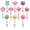 #4 Multicolor, variant on SYNLIN Bling Retractable Badge Reel with Alligator Clip, Cute 3D Sparkly ID Name Tag Clips for Nurses