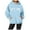 Light Blue, variant on XINXIAOO Womens Sweatshirt Hoodies Long Sleeve Pullover Sweatshirt Baggy Hoodies Sweater Womens Fall Clothes Streetwear