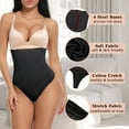 thumbnail image 3 of COMFREE Tummy Control Thong Shapewear for Women High Waist Shaping Underwear Seamless Body Shaper Panties Girdle, 3 of 6