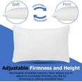 thumbnail image 3 of 2 Pack King Size Bamboo Pillow, Memory Foam Bed Pillows with Washable Pillowcases, King (2 Pack), 3 of 5