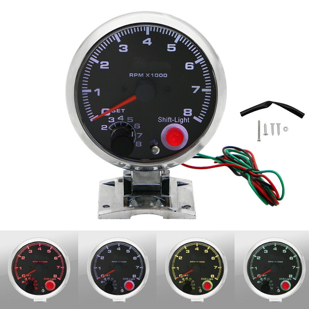 12V Car Tacho Gauge 3.75" Inch Tachometer Tacho Gauge With Shift Light