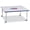 Gray/Blue, variant on Square Activity Table - 48" X 48", A-height - Freckled Gray/Green/Gray