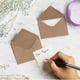 thumbnail image 2 of Sobres para Tarjetas de Regalo - Mini Sobres de 100 Unidades Sobres para Tarjetas de Visita de Papel Kraft Bolsillos Pequeños a Granel para Tarjetas de Notas Pequeñas Marrón 4 x 2,7 Pulgadas, 2 of 5
