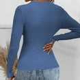 thumbnail image 2 of Vedolay Women's Sweaters Womens Crewneck Oversized Knit Warm Side Slit Pullover Sweater,Blue XL, 2 of 4