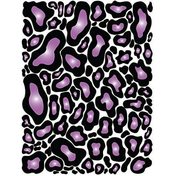 Purple Leopard Print Wall Stickers / Purple Radial Wall Decals Cut Outs