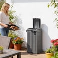 thumbnail image 5 of FDW 30 gal Outdoor Garbage Can with Lid, Ashtray & Removable Tray, Waterproof PP Resin Trash Bin for Patio, Garden, Backyard, 5 of 8
