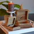 thumbnail image 6 of Cape Cod Boxes, Set of 2, Keepsake and Trinkets, Natural Wood with Carved White Fish Accents, Nesting, Hinged, 5.5 and 4 Inches, 6 of 6