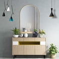 thumbnail image 4 of GLSLAND Bathroom Mirror Wall Mirror 24" x 36" Arched Vanity Mirror for Bedroom, Gold, 4 of 11