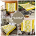 thumbnail image 6 of Yellow Daisy Large Tapestry for Bedroom Wall Hanging Tapestry, Farmhouse Floral Yellow Striped Ceiling Backdrop Tapestries Poster Blanket Wall Decor for Teens Room Living Room Dorm 100" x 59", 6 of 8