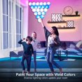 thumbnail image 4 of SAYDY Smart Wall Lights, Sync with Music, DIY Splicing Quantum Lamp with RF Remote, Timer, Hexagon LED Lights, for Bedroom, Living Room and Bar Decoration (Color : 3pcs), 4 of 7
