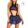 thumbnail image 1 of Conjunto de ropa interior sexy Traje de traje de escenario de tentación uniforme Traje de ropa de cosplay suave, Azul oscuro, S sidaley XX000043-07, 1 of 7
