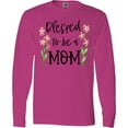thumbnail image 3 of Inktastic Blessed to Be a Mom Pink Flowers Long Sleeve T-Shirt, 3 of 5